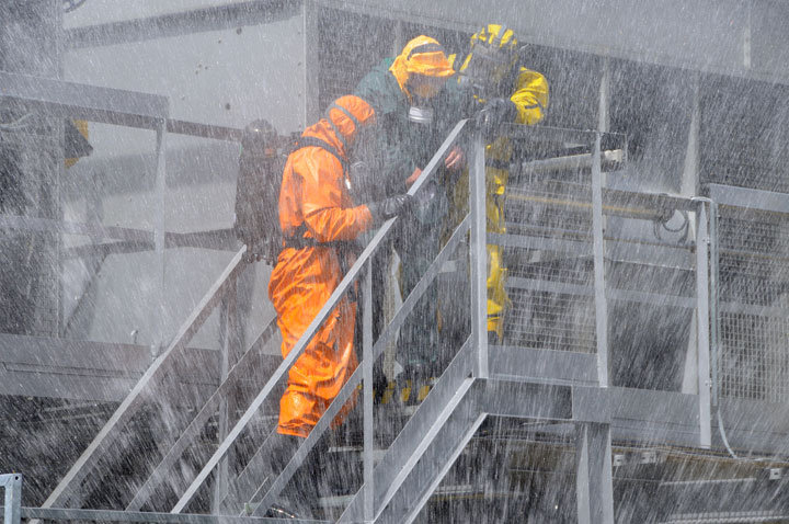 Ćwiczenia strażackie na terenie elbląskiego browaru zdjęcie nr 45484