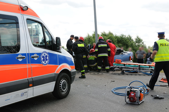 Wypadek na skrzyżowaniu Żuławskiej z obwodnicą zdjęcie nr 46593