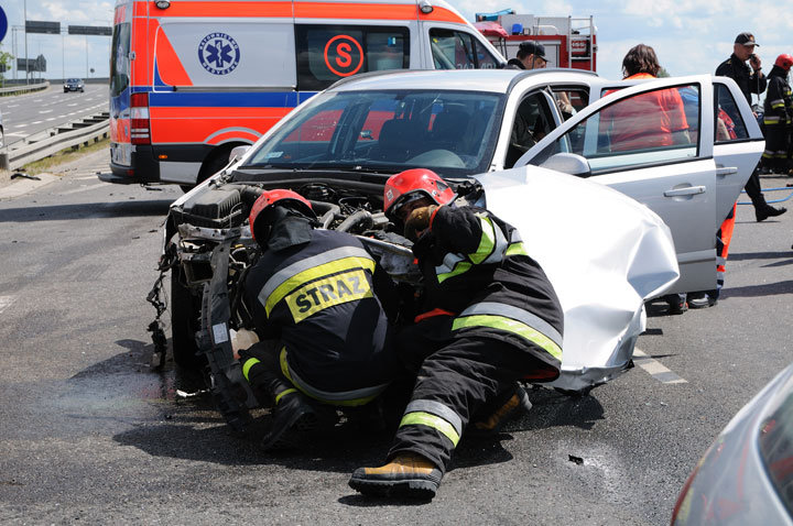 Wypadek na skrzyżowaniu Żuławskiej z obwodnicą zdjęcie nr 46590