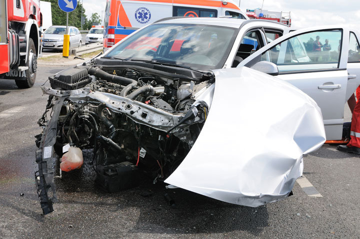 Wypadek na skrzyżowaniu Żuławskiej z obwodnicą zdjęcie nr 46597