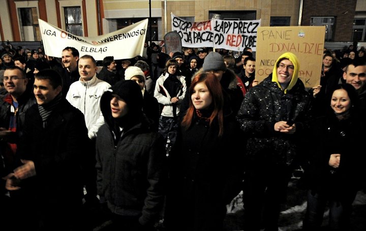 Elbląski protest przeciwko ACTA zdjęcie nr 52704