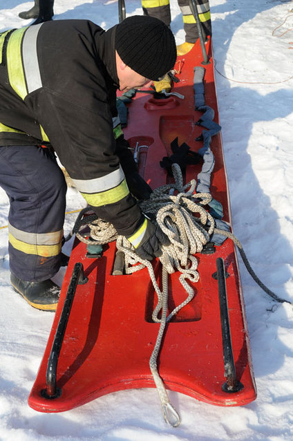 Strażackie ćwiczenia ratownictwa lodowego zdjęcie nr 52927