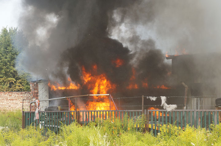 Pożar sklepu i warsztatu na Sopockiej zdjęcie nr 59599