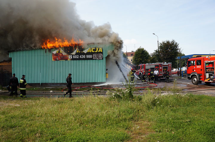 Pożar sklepu i warsztatu na Sopockiej zdjęcie nr 59626