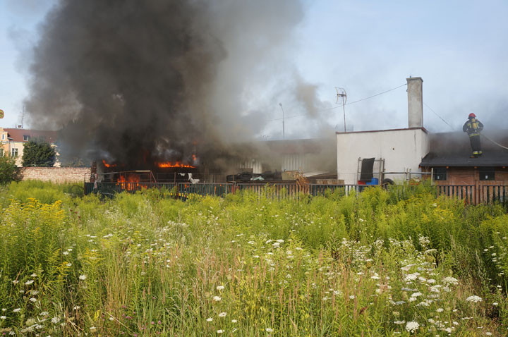 Pożar sklepu i warsztatu na Sopockiej zdjęcie nr 59601