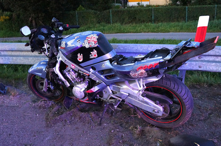Węzeł Wschód: wypadek motocyklisty zdjęcie nr 60303