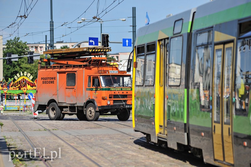 Paraliż na torach, koparka uszkodziła trakcję tramwajową zdjęcie nr 154546