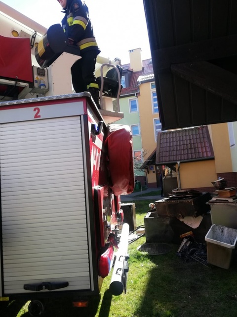 Pożar mieszkania w Braniewie  zdjęcie nr 222749