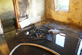 Malborska: pożar mieszkania