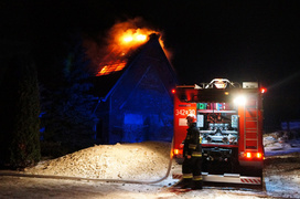 Nocny pożar na Malborskiej