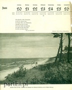 Niemiecki podpis pod zdjęciem: "Między Zalewem a morzem: widok na plażę w kurorcie morskim Krynica na Mierzei Wiślanej"