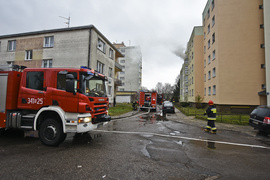 Pożar przy ul. Janowskiej
