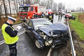 Wypadek przed Jegłownikiem, sześć osób w szpitalu