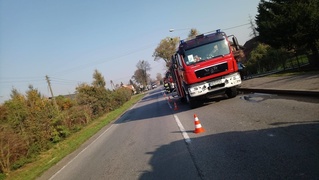 Pożar w Jegłowniku, kierowcy musieli omijać to miejsce