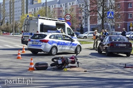 Opel uderzył w motocyklistę