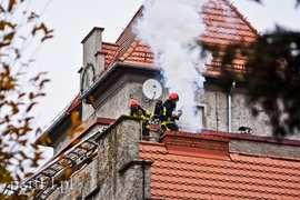 Pożar sadzy w kominie przy ul. Pionierskiej