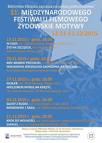 11. Żydowskie Motywy. Pokazy pofestiwalowe