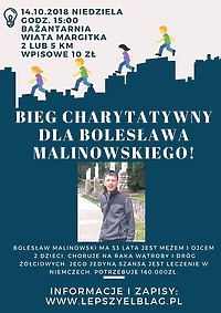 Bieg charytatywny dla Bolesława Malinowskiego