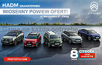 Citroën HADM Gramatowski w Elblągu - jakość obsługi, która przekłada się na przyjemność z jazdy