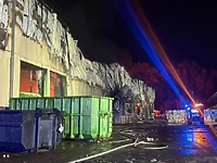 Dziennikarz uderzony podczas pożaru w sortowni?