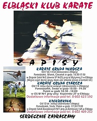Elbląski Klub Karate zaprasza na treningi