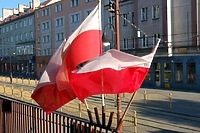 Flaga narodowa i rozmowa