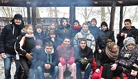 Gimnazjaliści na kuligu