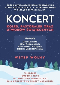 Koncert kolęd, pastorałek oraz utworów świątecznych