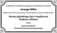 Kondolencje od prof. Karskiego