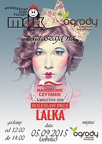 Lalka w Ogrodach. Przyjdź na Narodowe Czytanie
