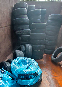 Nie wrzucaj opon do pojemnika na śmieci