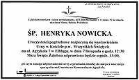Nie żyje Henryka Nowicka