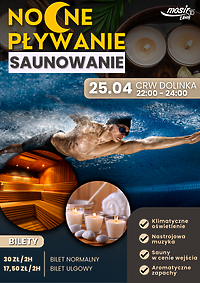 Nocne pływanie i saunowanie na Dolince