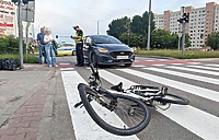 Potrącenie rowerzystki