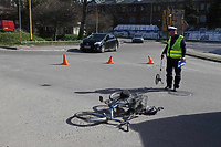 Potrącenie rowerzysty przy al. Grunwaldzkiej