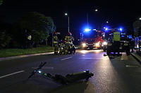 Potrącona kobieta na hulajnodze