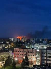 Pożar pod Elblągiem