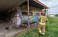 Pożar w budynku byłego dworca