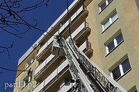 Pożar w wieżowcu przy Lotniczej