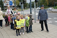 Policjanci w     przedszkolu