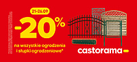 20% rabatu na wszystkie ogrodzenia i słupki ogrodzeniowe w Castoramie tylko do 26.09