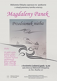 Spotkanie poetyckie z Magdaleną Panek