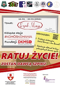 „Szpik Misja” - miejska akcja rejestracji potencjalnych dawców szpiku w elbląskich szkołach