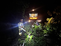 Szynobus uderzył w drzewo leżące na torach