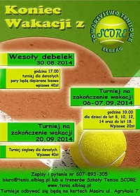 Tenisowe zakończenie wakacji