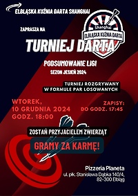 Turniej darta na rzecz schroniska dla zwierząt