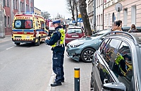 Uderzyła w motocyklistę