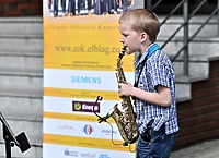 Młodzi saksofoniści zapraszali na koncert mistrza