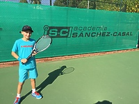 Wiktor Bieliński zagrał w barcelońskiej akademii tenisa