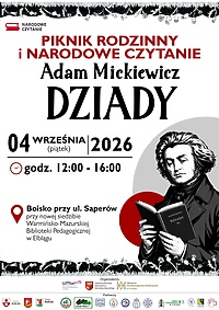 WMBP w Elblągu zaprasza na Narodowe Czytanie i rodzinny piknik